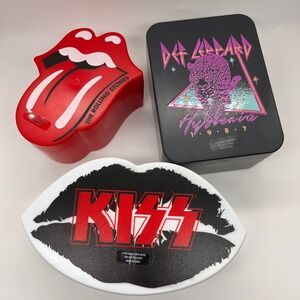 3 Piece Set CultureFly Crew Socks Rock Band KISS Rolling Stones Def Leppard OSFM